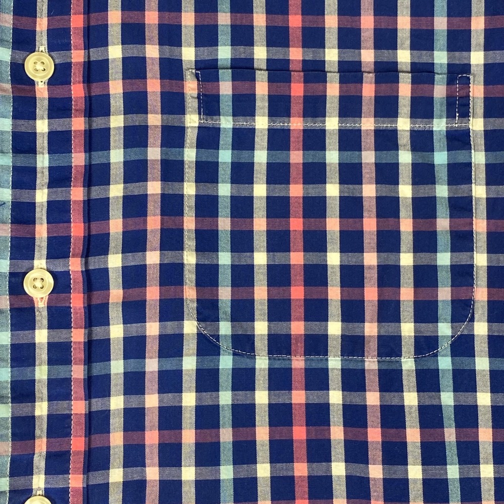 Brooks Brothers Navy, Pink & Light Blue Plaid Button-Down Shirt - Picture 11 of 12